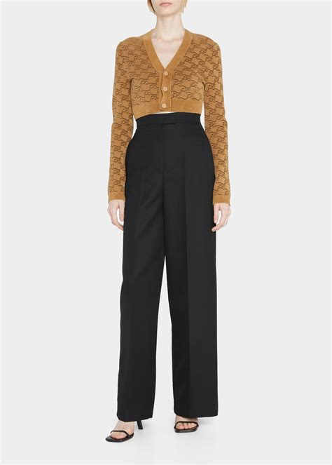 fendi wide leg trousers|Trousers .